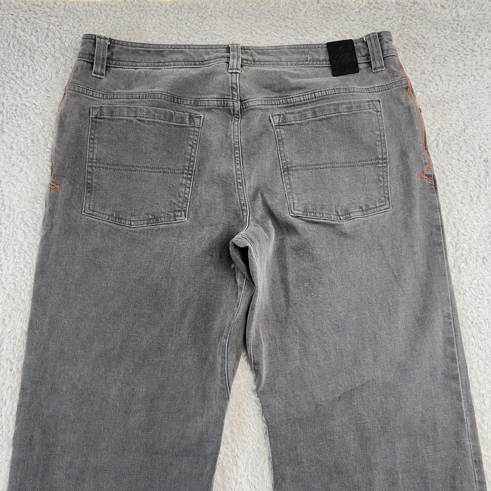 PrAna Jeans Mens 35x32 Gray Straight Stretch Organic Cotton Denim M41173402